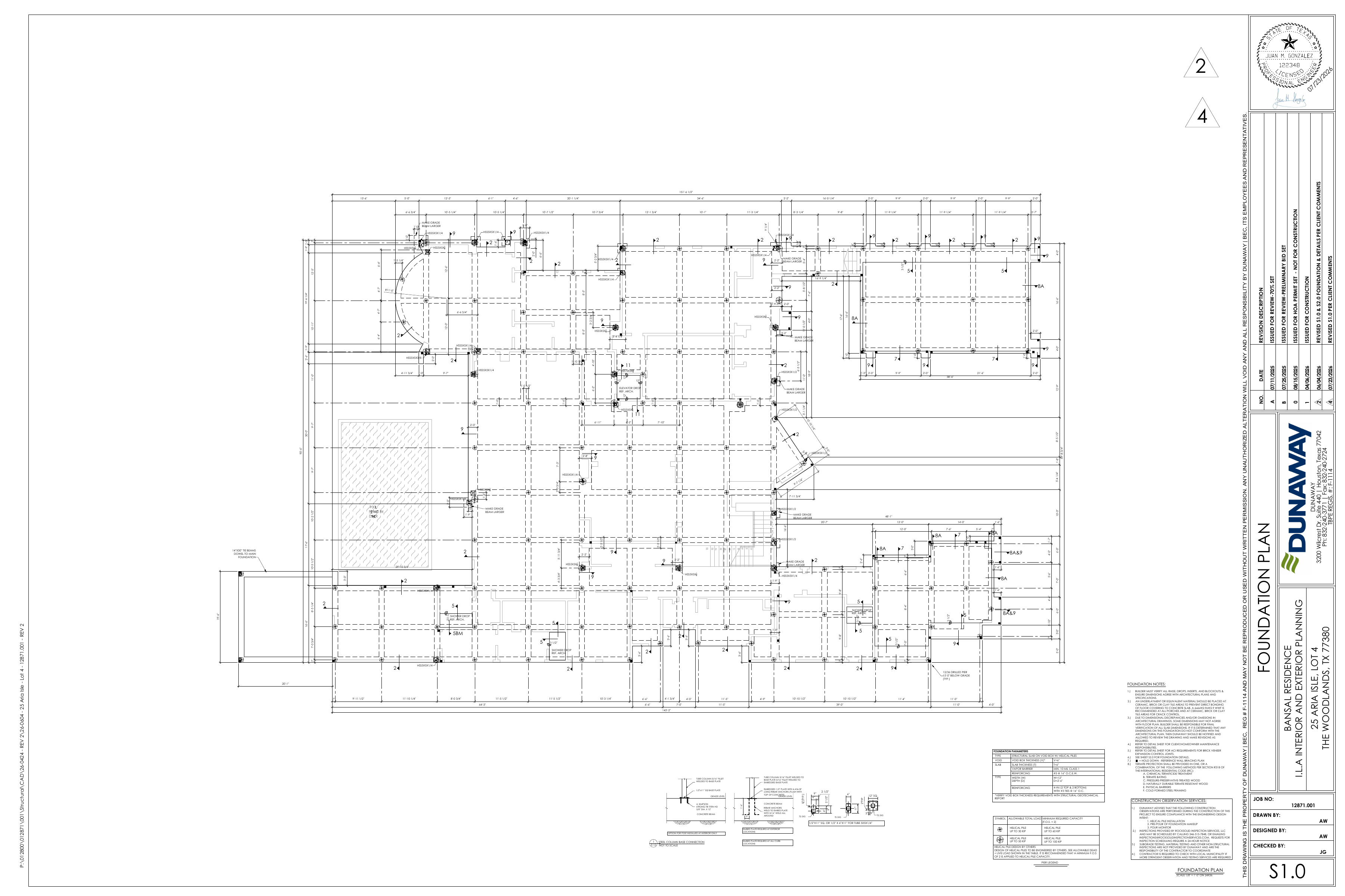 Dunaway structural revision 4 cover sheet